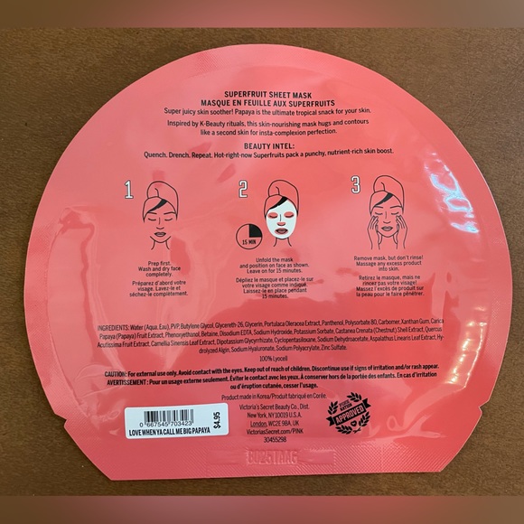 Pink by Victoria’s Secret beauty face sheet masks NWT Set of 4! - Picture 5 of 7